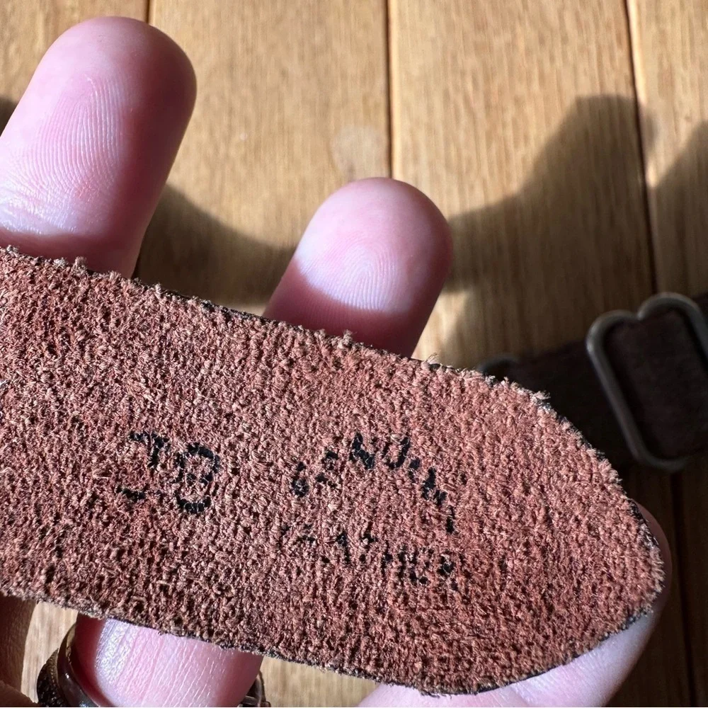 Vintage Men’s Leather Belt Brown Size 38